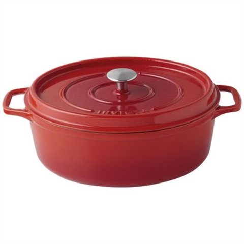 Cocotte en fonte ovale 29 cm Rubis - INVICTA